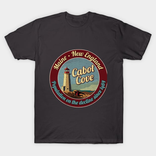 Cabot Cove Population on the decline since 1984 T-Shirt by BOEC Gear